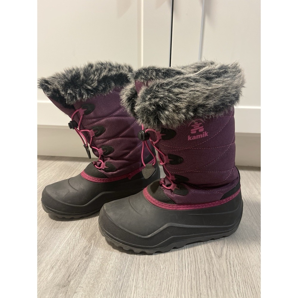 KAMIK Momentum2‎ Violet Waterproof Winter Snow Boots Women's Size 6-Faux Fur